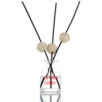 Bouteilles de diffuseur de roseau de décor d'arôme avec le verre clair rond vide en gros 50ml 250ml décoration de la maison cosmétique et boîte de papier