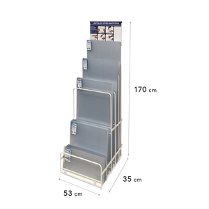 Mini Display con Vidrio Sintético Vacío 53x29x130H Hojas de Plástico Producto - Product Image 1