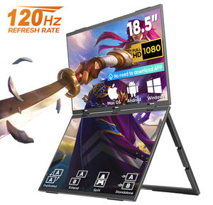 कस्टम ओएम निजी लेबल ब्रांड मॉनिटर पोर्टल निर्माता 18.5 इंच 120hz 1080p डबल स्क्रीन ट्रिपल मोबाइल फोल्डिंग मॉनिटर - Product Image 1