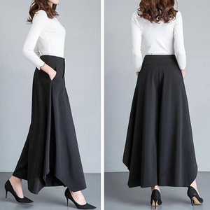 <span class=keywords><strong>Pantaloni</strong></span> <span class=keywords><strong>Palazzo</strong></span> da Donna <span class=keywords><strong>a</strong></span> Vita Alta <span class=keywords><strong>con</strong></span> <span class=keywords><strong>Bottoni</strong></span>, Gamba Larga, Svasati Irregolari, Culotte Eleganti <span class=keywords><strong>con</strong></span> Tasche Laterali, Tinta Unita, per Danza - Product Image 6