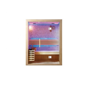 Fond de pierre Bois blanc Sauna chaud Pièce sèche à vapeur - Product Image 1
