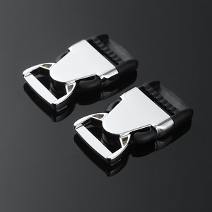 Side Release Buckle Zinc Alloy 25mm Silver <b>Black</b> Durable Bag Accessories For Waist <b>Backpack</b> Shoulder Luggage <b>School</b> Bag - Product Image 1