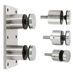 تصميم مجاني من إينوكس لدرابزين زجاجي مقسى، حوامل زجاجية دائرية من الفولاذ المقاوم للصدأ 316 لنظام الدرابزين الزجاجي - Product Image 6