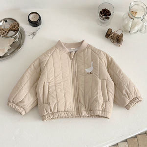 เสื้อแจ็คเก็ตเด็กวัยหัดเดิน เด็กชาย เด็กหญิง แขนยาว ปักลายห่าน ผ้าโพลีเอไมด์ เสื้อโค้ทกันหนาว เสื้อผ้าเด็ก - Product Image 5