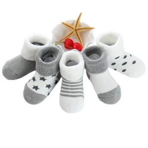 <span class=keywords><strong>Chaussettes</strong></span> d'hiver en gros pour nouveau-nés et bébés, 0-3 et 6-12 mois, garçon et fille, en molleton français, coton chaud, respirantes, tricotées, montantes - Product Image 1