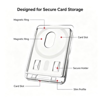 Étui de protection transparent anti-rayures pour cartes de jeu, coque de téléphone portable portable à forte force magnétique pour iPhone 18 15 Pro Max (vente en gros)