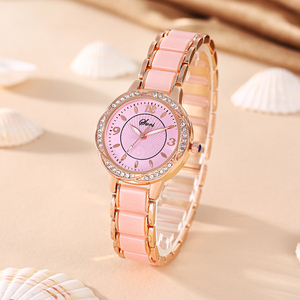 Montre à quartz tendance 2025 avec bracelet en céramique, étanche, pour femme - Product Image 3
