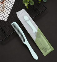 Trousse de toilette individuelle plate pour l'hôtellerie et les voyages, style écologique vert clair dégradé, fournitures de salle de bain pour chambre d'hôtes