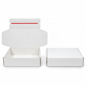 Caja de Cartón Corrugado Blanca Impresa Personalizada con Tira de Apertura para Envíos Postales, Embalaje para Pedidos de Comercio Electrónico, Venta al por Mayor - Product Image 3