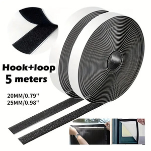 5 मीटर चिपकने वाला समर्थित वेल्क्रो स्व-चिपकने वाला वेल्क्रो कार सोफा स्क्रीन पर्दे जूते हुक और लूप - Product Image 6