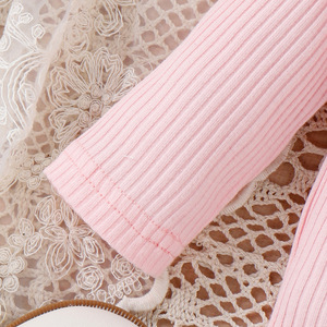 Ropa Infantil sin Impuestos en EE. UU., Conjunto de Dos Piezas para Niñas, Primavera-Otoño, Top Rosa de Manga Larga y Falda a Cuadros - Product Image 4