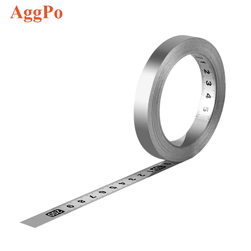 1/300cm Carbon Steel Back Adhesive Ruler - Steel Self-Adhesive Measuring Tape - Metal Sticky Ruler Tape Measuring Tool