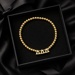 Bracciali in Acciaio Inossidabile di Qualità con Lettere Greche Delta, Gioielli Personalizzati per Organizzazioni Sociali e Confraternite Femminili - Product Image 2