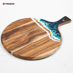 Différentes formes personnalisées grande planche à découper de cuisine en bois de résine naturelle organique - Product Image 1