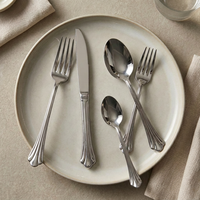 Ensemble de couverts de luxe en acier inoxydable avec manche en forme de coquille, résistant au lave-vaisselle, pour hôtels et mariages