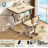 Bureau Réglable en Hauteur Jingchen, Mobilier Scolaire pour Salle de Classe, Table d'Étude Primaire pour Enfants, Bureau et Chaise d'École
