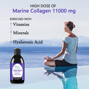 OEM fabbrica idrolizzato collagene liquido orale con vitamina C biotina selenio integratore di acido ialuronico salute dei capelli e delle unghie della pelle - Product Image 6