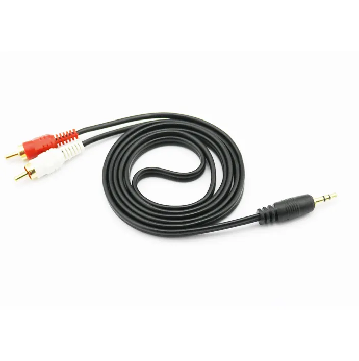 1,5 m 2 in 1 Hilfs kabel 3,5mm Aux zu 2 RCA-Kabel de Audio RCA ein Audio-Adapter 3,5mm Kopfhörer verdrahtet 3,5mm Kabel