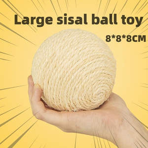 Palla di Erba Gatta Naturale, Giocattolo Interattivo Sicuro per Gatti da Interno e Gattini, Anti-Noia, Alta Reattività, Accessorio per Esercizio e Divertimento - Product Image 3