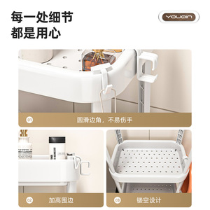 Bathroom Storage Rack Triangular Multi Tiered Floor Standing Shelf For Sink Toilet Shower 60X70cm Durable - Product Image 4
