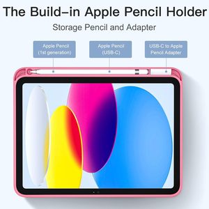 Funda protectora plegable de tres partes con soporte, ranura para lápiz y cierre magnético para iPad 10, compatible con iPad Air. - Product Image 4