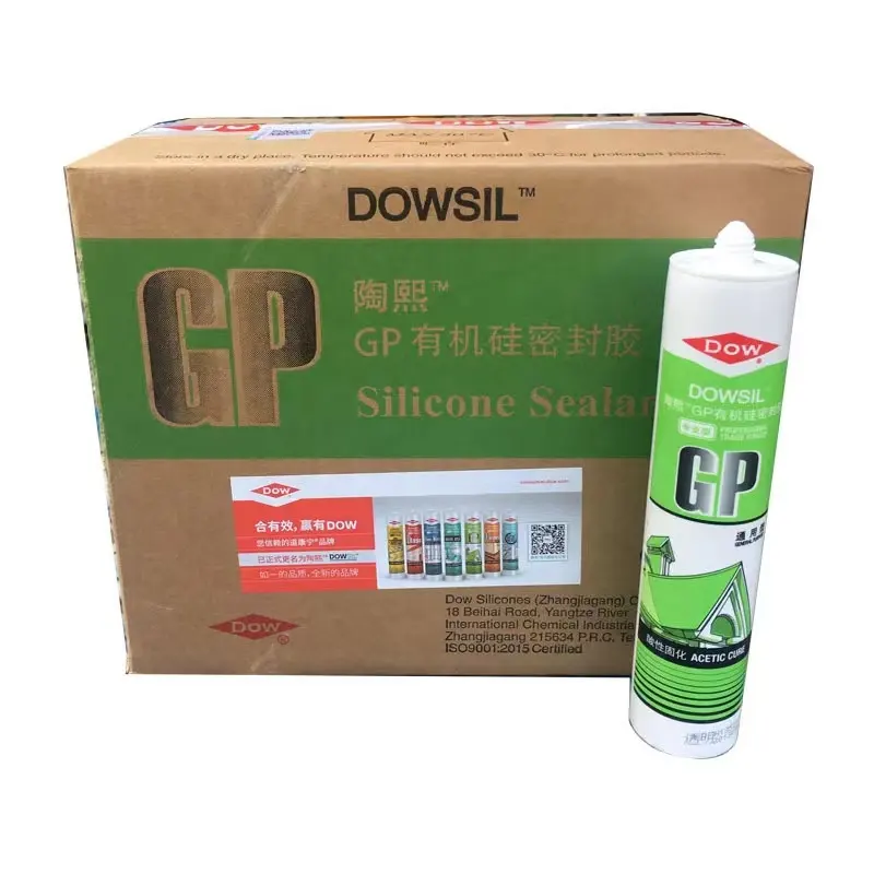 Dowsil kính dính có tính axit GP không thấm nước Silicone sealant thời tiết kháng cấu trúc dính trắng trong suốt