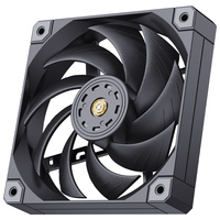 Ventilateur de boîtier PC SNOWMAN AS120-FDB-BK 120mm Noir, Débit d'air élevé 90.5CFM, Roulement FDB, PWM 4 broches, Vente en gros