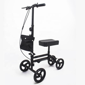 चिकित्सा के लिए हटाने योग्य टोकरी के साथ वयस्क तह घुटने वाकर स्कूटर टूट टखने HW-8001 स्टील घुटने वॉकर अर्थव्यवस्था वॉकर - Product Image 1