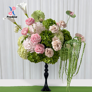 Natural Forest Style Greenery Mixed Blooms Pillar Arrangement <b>Artificial</b> <b>Flower</b> for Outdoor Wedding Bridal Shower - Product Image 1