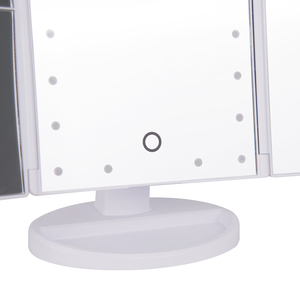 Chất lượng tốt gấp Tabletop LED trifold Máy tính để bàn nhà sử dụng vẻ đẹp trang điểm mỹ phẩm gương với Dimmable chuyển đổi - Product Image 6