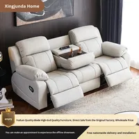 Meistverkauftes Modernes PU-Leder Elektrisches Relaxsofa-Set mit Holzrahmen Dreisitzer Funktionsmöbel Direktverkauf ab Werk