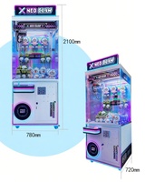 Machine à griffes métallique à monnayeur avec accepteur de billets – Distributeur de peluches pour salles de jeux en anglais pour centres de divertissement