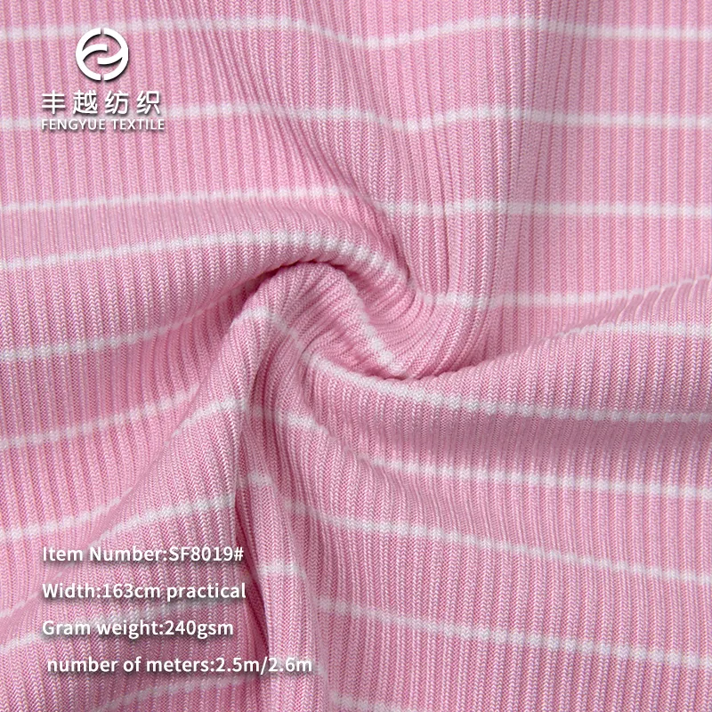 SF8019# Designer 93% Polyester 7% Spandex Stretch Fabric Knitted Fabrics For Girls' Shirts And Dresses