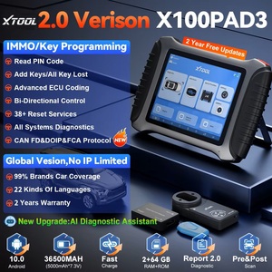 Outil de diagnostic automobile X100 PAD3, programmeur de clés <span class=keywords><strong>auto</strong></span>, toutes clés perdues, 38+ réinitialisations, codage ECU, programmation IMMO, outils de diagnostic - Product Image 2