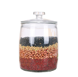 食品瓶丸型食品保存ガラス瓶丸型保管キャンディーガラス食品瓶 - Product Image 5