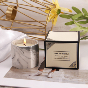 Luxury Wedding <strong>Candle</strong> Favors Marbled Ceramic with Custom Logo | Eco-Soy &amp; Sandalwood | Hotel/Event Bulk Orders &amp; Festival Gifts - Product Image 5