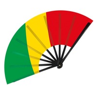 Éventail pliable personnalisé avec drapeaux nationaux de Palestine, Espagne, Argentine, Portugal, Brésil, style européen pour les matchs de football et les fêtes