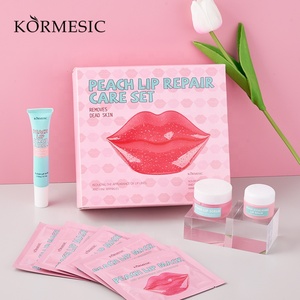 KORMESIC Ensemble de Soins des Lèvres Vegan Marque Privée : <span class=keywords><strong>Baume</strong></span>, <span class=keywords><strong>Gommage</strong></span> Moussant et Masque pour les Lèvres - Product Image 1