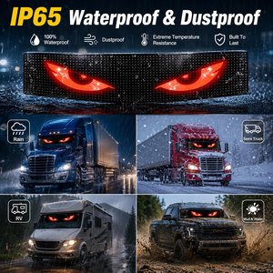 Panneau LED Oeil du Diable Dynamique avec Yeux de Démon, Panneau de Voiture avec Défilement Flexible, Programmable, <span class=keywords><strong>pour</strong></span> <span class=keywords><strong>Camion</strong></span> - Product Image 1