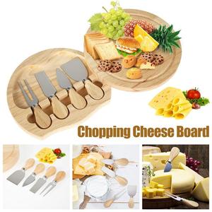 <span class=keywords><strong>Petite</strong></span> <span class=keywords><strong>planche</strong></span> à fromage ronde <span class=keywords><strong>en</strong></span> <span class=keywords><strong>bois</strong></span> de chêne avec couteaux <span class=keywords><strong>en</strong></span> acier inoxydable 3/4 - Product Image 5