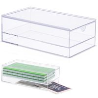 Boîte de rangement pour Mahjong en acrylique transparent avec couvercle coulissant, pour 160 tuiles de style américain, pour le divertissement