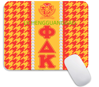 Tapis de Souris Carré Personnalisé en Caoutchouc de Haute Qualité Gamma Phi Delta pour Bureau – Vente Flash en Gros pour Sororités