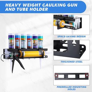 Support mural en métal pour pistolet à calfeutrer cadre <span class=keywords><strong>de</strong></span> rangement embout <span class=keywords><strong>de</strong></span> buse support d'organisation support <span class=keywords><strong>de</strong></span> rangement d'outils <span class=keywords><strong>de</strong></span> <span class=keywords><strong>Garage</strong></span> - Product Image 3