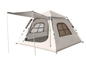 Tente de camping à montage rapide pour 3-4 personnes - Imperméable, coupe-vent, tente automatique pour pique-nique familial en plein air - Product Image 2