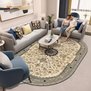 Tappeto Moderno Classico di Design <span class=keywords><strong>a</strong></span> Pelo Lungo e Spesso per Hotel 5 Stelle, Tappeto Ovale in <span class=keywords><strong>Lana</strong></span> e Seta Fatto <span class=keywords><strong>a</strong></span> <span class=keywords><strong>Mano</strong></span> per Lobby, Nuovo Grande Tappeto per Soggiorno - Product Image 4