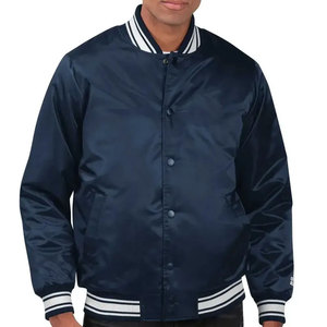 Chaqueta de Invierno de Lona con Cuello Alto y Diseño Personalizado al por Mayor, 100% Satén de Seda, Bordado de Chenilla, Estilo Universitario - Product Image 5
