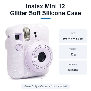 Étui souple en silicone pour appareil photo <span class=keywords><strong>Instax</strong></span> <span class=keywords><strong>Mini</strong></span> 12 Glitter, sacoche de protection pour appareil photo numérique, <span class=keywords><strong>mini</strong></span>-housse pour appareil photo - Product Image 1