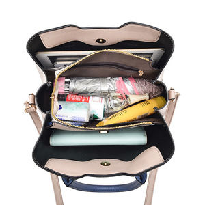 Bolsos para Mujer de Cuero PU, Bolsos de Mano de Gran Capacidad, Bolsos de Hombro con Combinación de Colores, Bolsos de Mano para Mujer, Bolsos Tote - Product Image 6