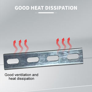 Supports photovoltaïques perforés à trois côtés galvanisés à chaud pour panneaux solaires à bonne dissipation thermique avec plateaux de câbles - Product Image 3