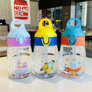 ขวดน้ำพลาสติกเด็กแบบพกพา มีหลอดดูดแบบพับได้ ปลอดสาร BPA ลายการ์ตูน สำหรับใช้ที่โรงเรียนและกิจกรรมกลางแจ้ง - Product Image 2